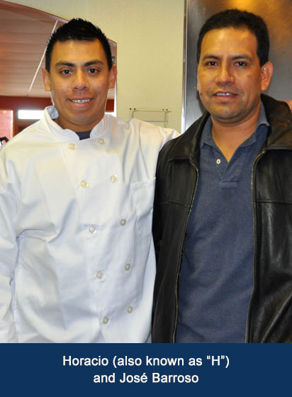 El Mariachi's Horacio and Uncle in the kitchen